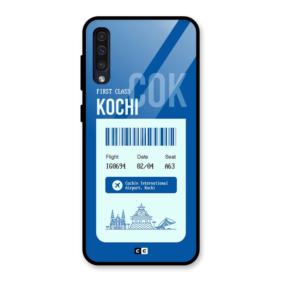 Kochi Boarding Pass Glass Back Case for Galaxy A50s