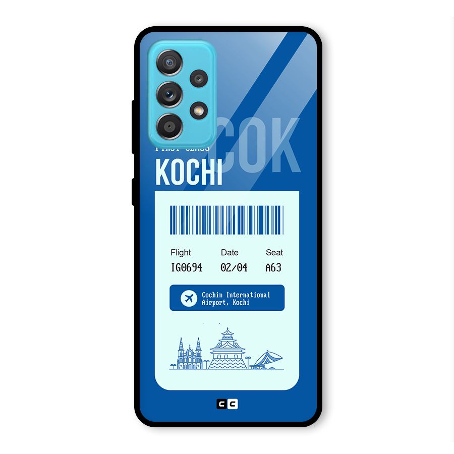 Kochi Boarding Pass Glass Back Case for Galaxy A52