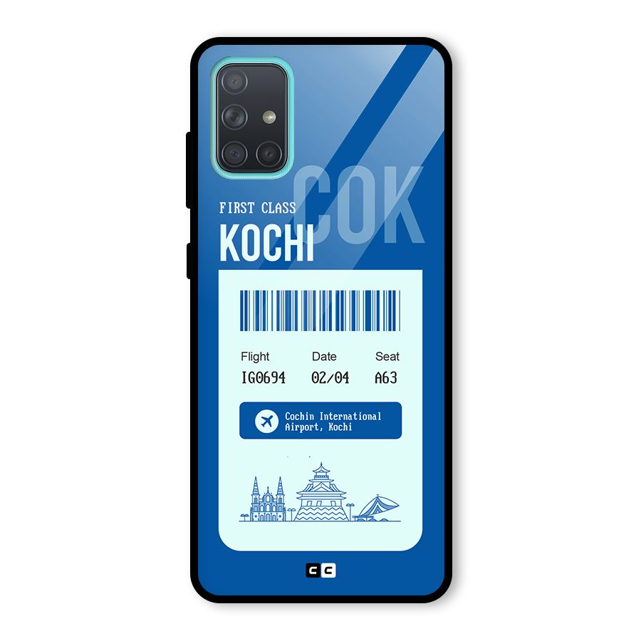 Kochi Boarding Pass Glass Back Case for Galaxy A71