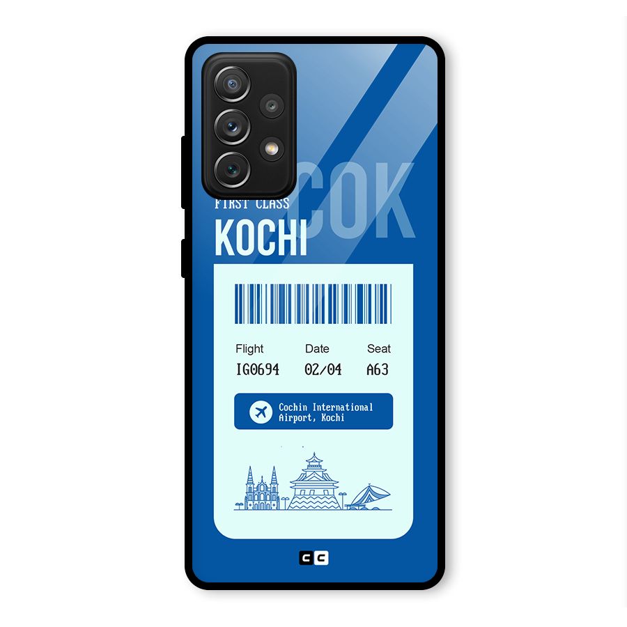 Kochi Boarding Pass Glass Back Case for Galaxy A72