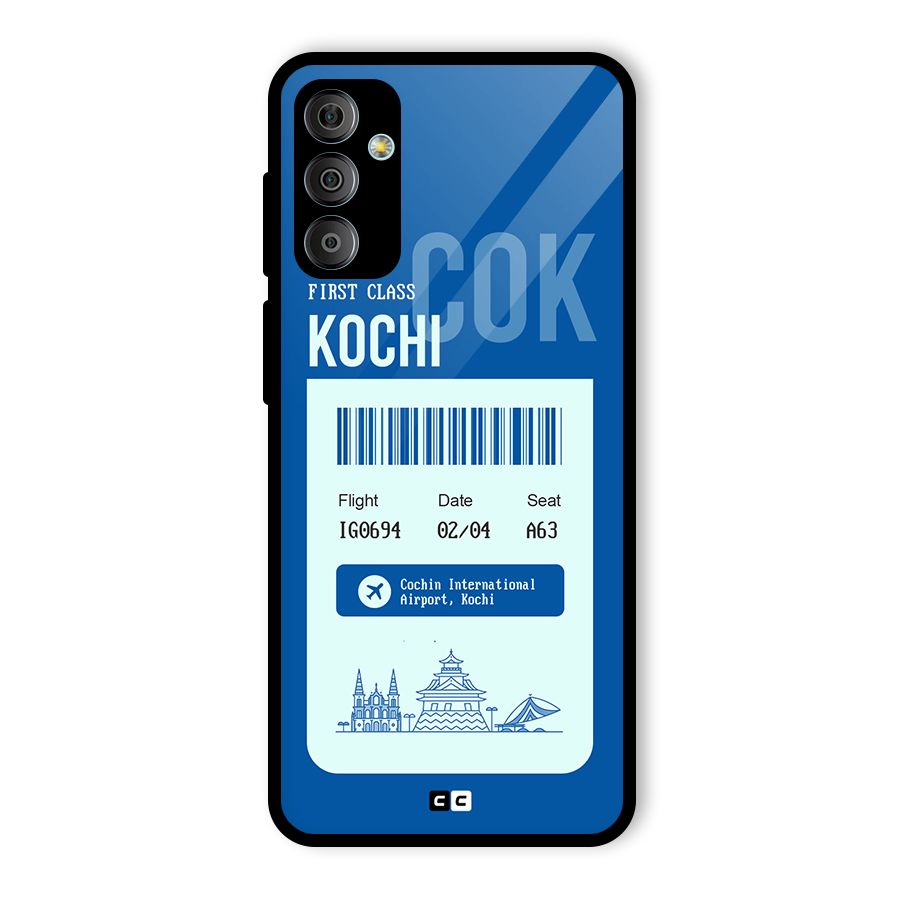 Kochi Boarding Pass Glass Back Case for Galaxy F23