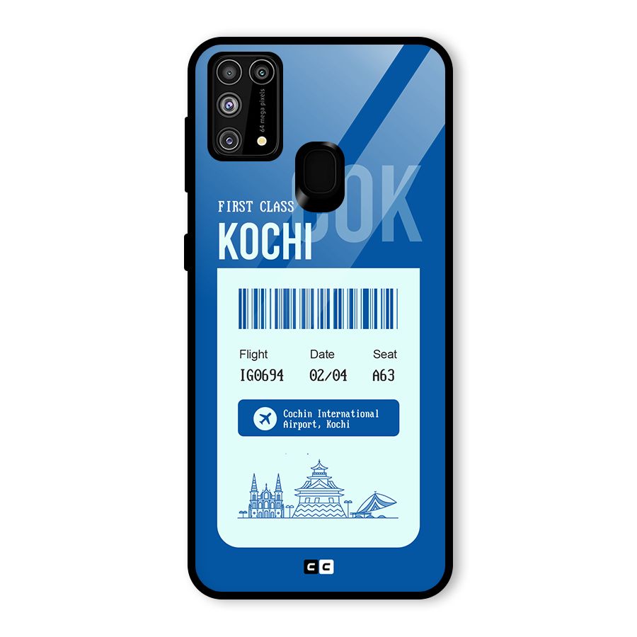 Kochi Boarding Pass Glass Back Case for Galaxy F41
