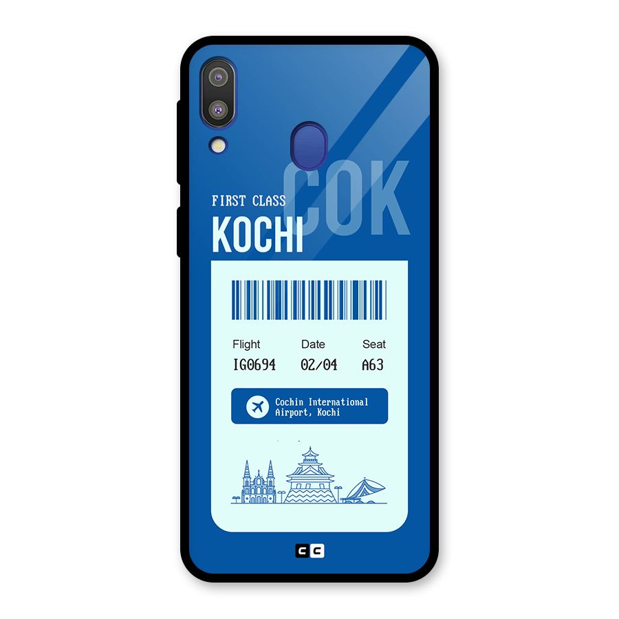 Kochi Boarding Pass Glass Back Case for Galaxy M20