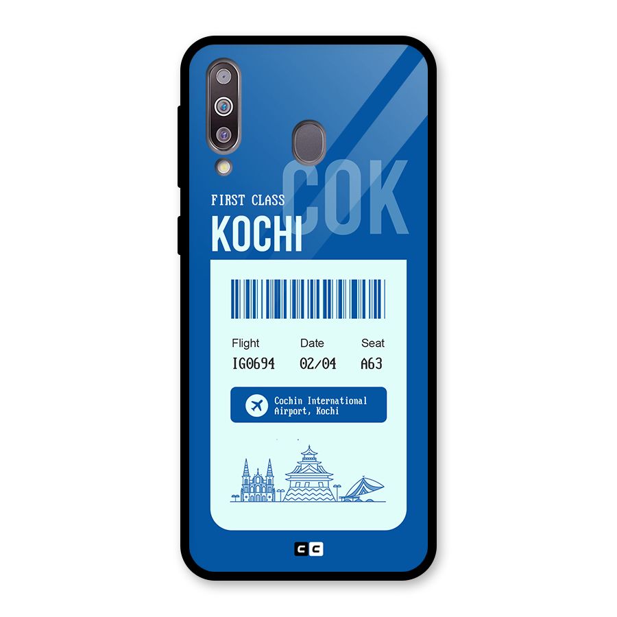 Kochi Boarding Pass Glass Back Case for Galaxy M30