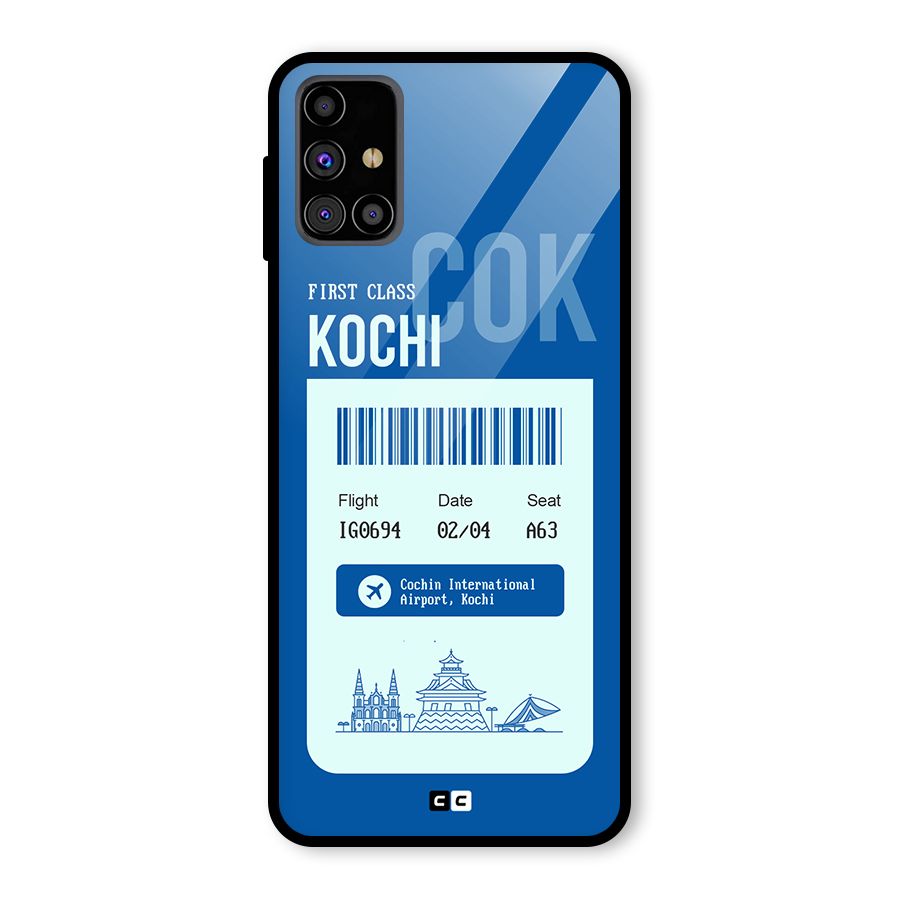 Kochi Boarding Pass Glass Back Case for Galaxy M31s