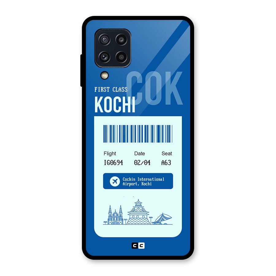Kochi Boarding Pass Glass Back Case for Galaxy M32