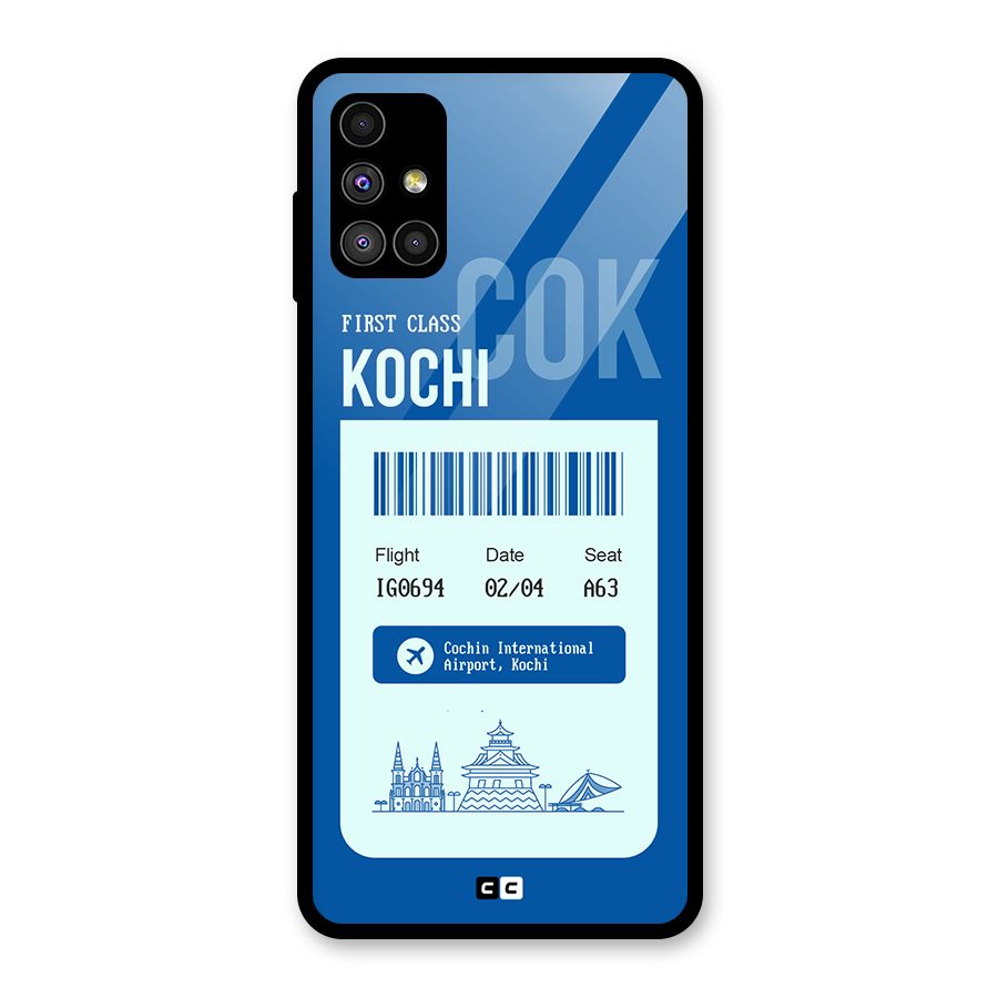 Kochi Boarding Pass Glass Back Case for Galaxy M51