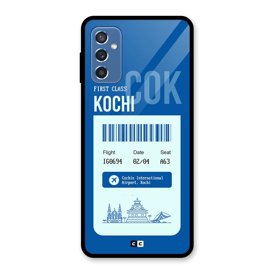 Kochi Boarding Pass Glass Back Case for Galaxy M52 5G