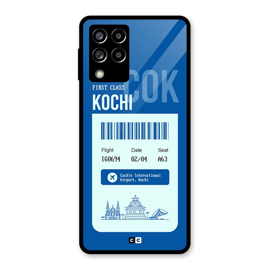 Kochi Boarding Pass Glass Back Case for Galaxy M53 5G