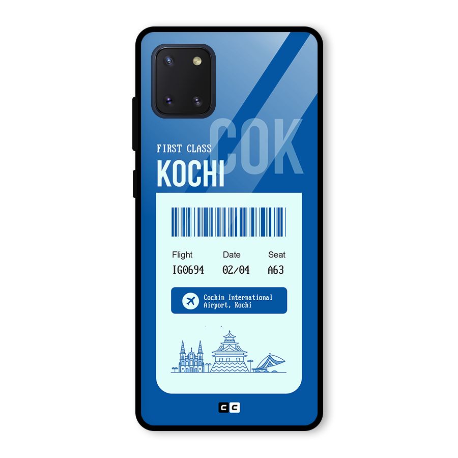 Kochi Boarding Pass Glass Back Case for Galaxy Note 10 Lite