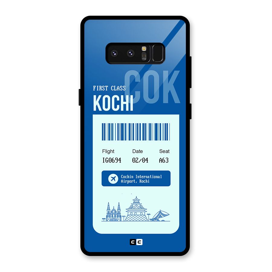 Kochi Boarding Pass Glass Back Case for Galaxy Note 8