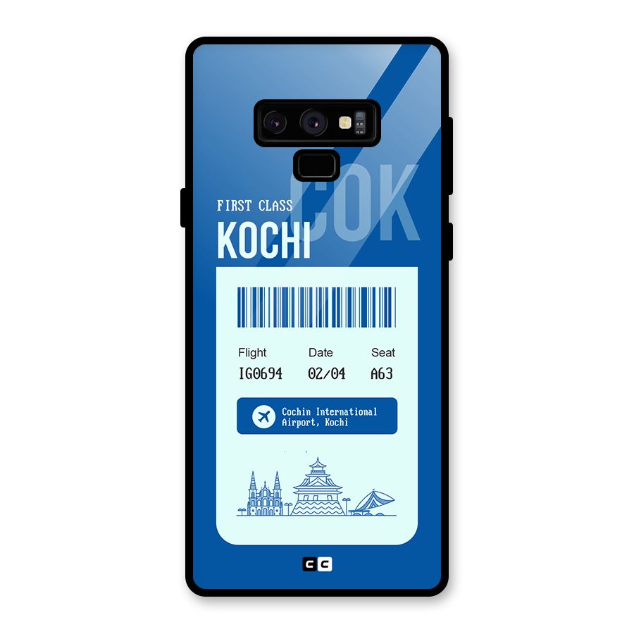 Kochi Boarding Pass Glass Back Case for Galaxy Note 9