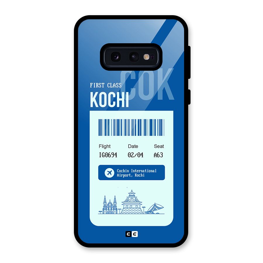 Kochi Boarding Pass Glass Back Case for Galaxy S10e