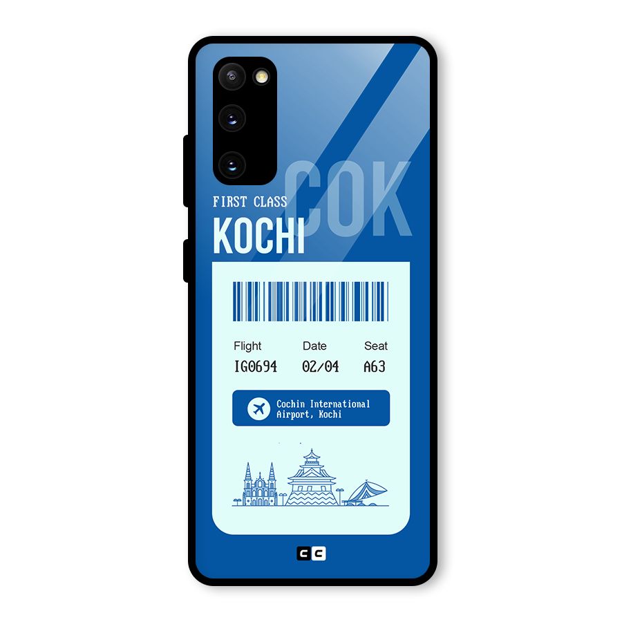 Kochi Boarding Pass Glass Back Case for Galaxy S20 FE 5G