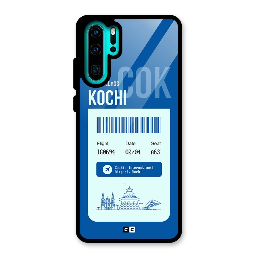 Kochi Boarding Pass Glass Back Case for Huawei P30 Pro