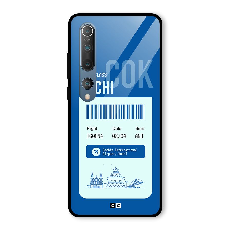 Kochi Boarding Pass Glass Back Case for Mi 10