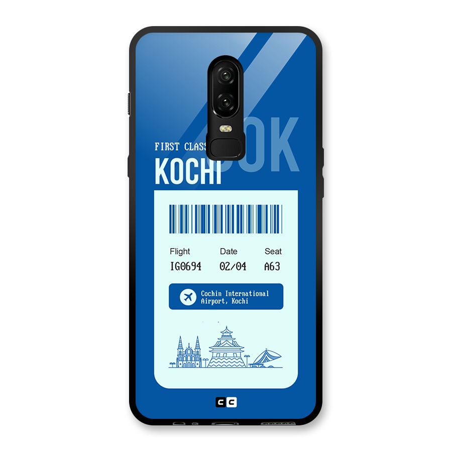 Kochi Boarding Pass Glass Back Case for OnePlus 6