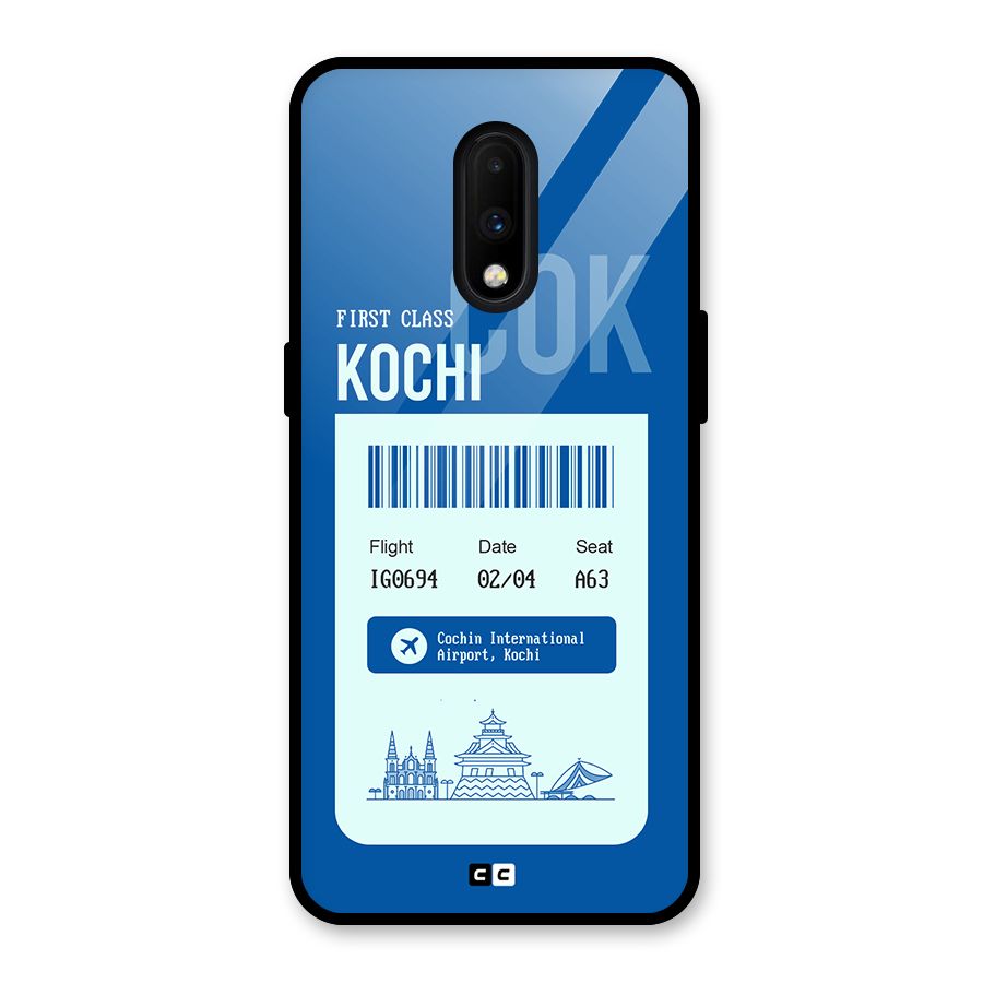 Kochi Boarding Pass Glass Back Case for OnePlus 7