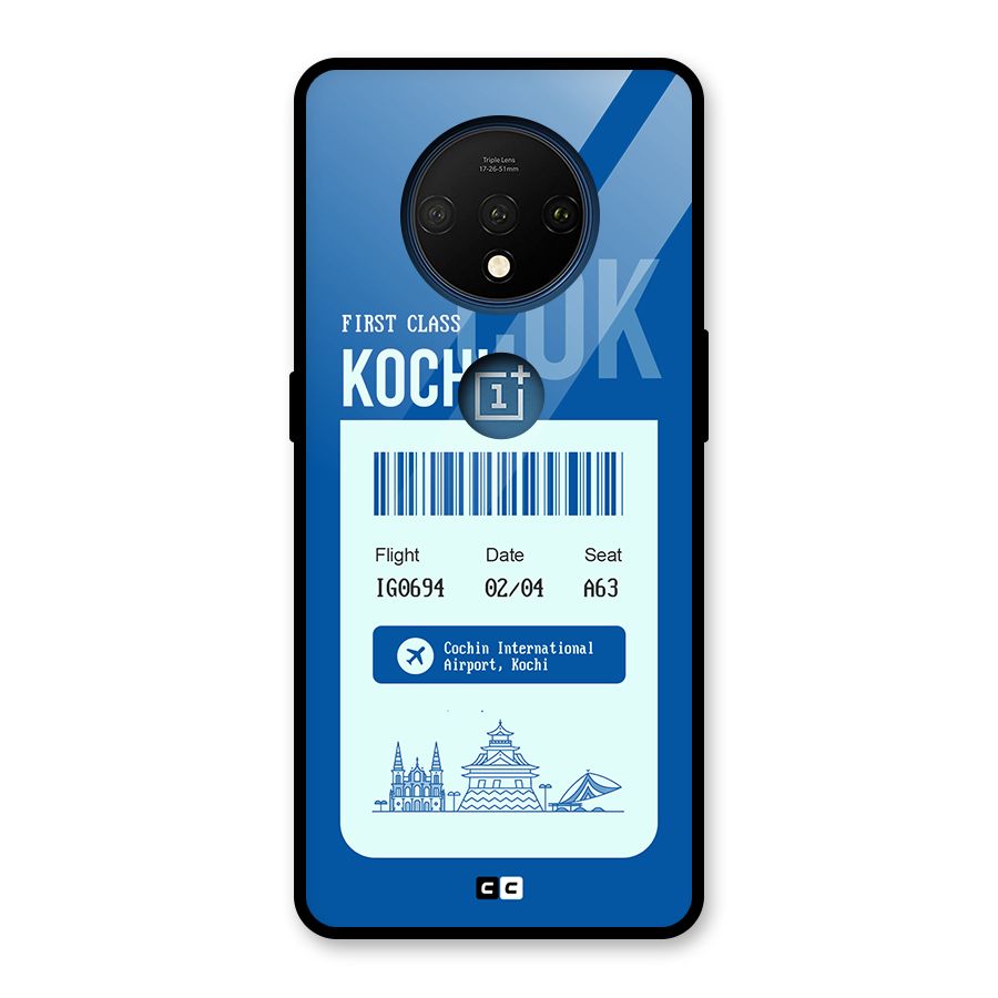Kochi Boarding Pass Glass Back Case for OnePlus 7T