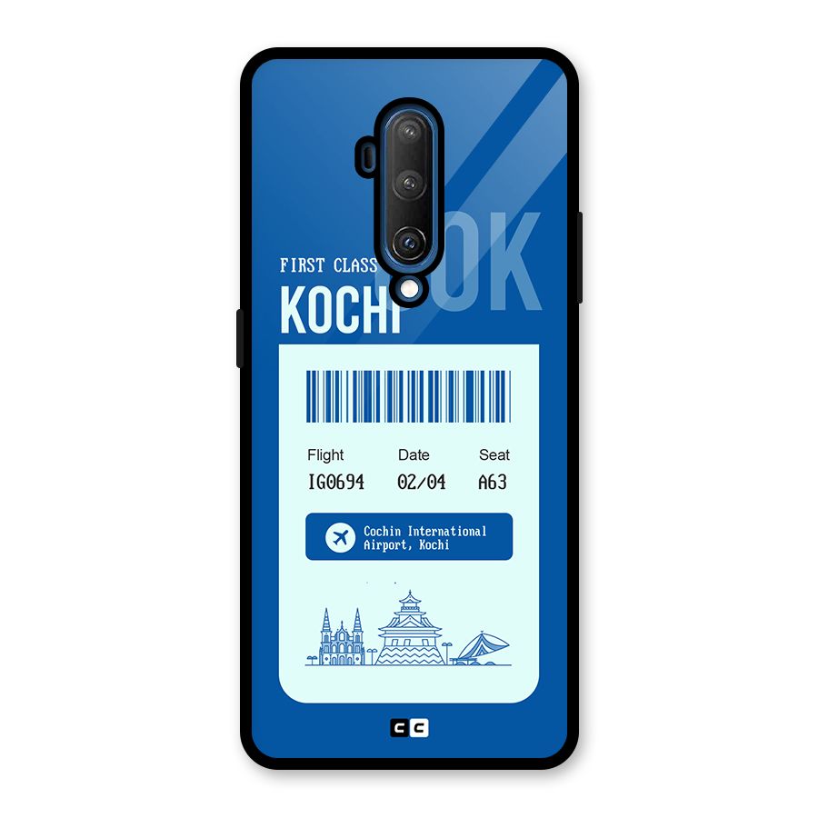 Kochi Boarding Pass Glass Back Case for OnePlus 7T Pro