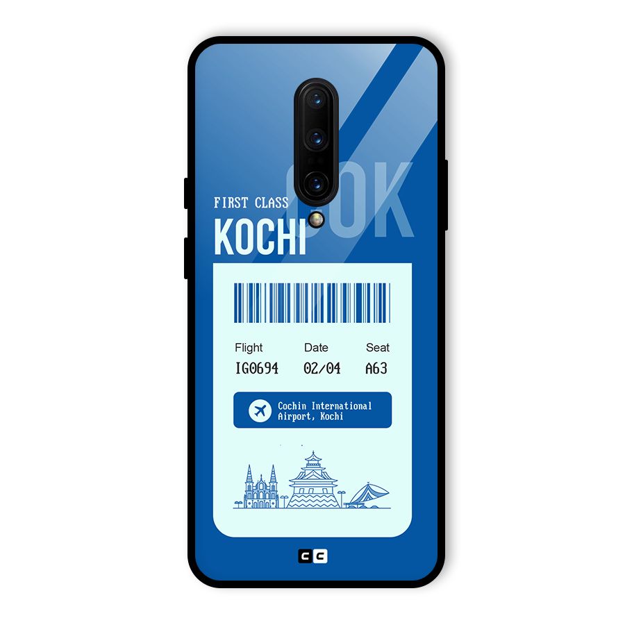 Kochi Boarding Pass Glass Back Case for OnePlus 7 Pro
