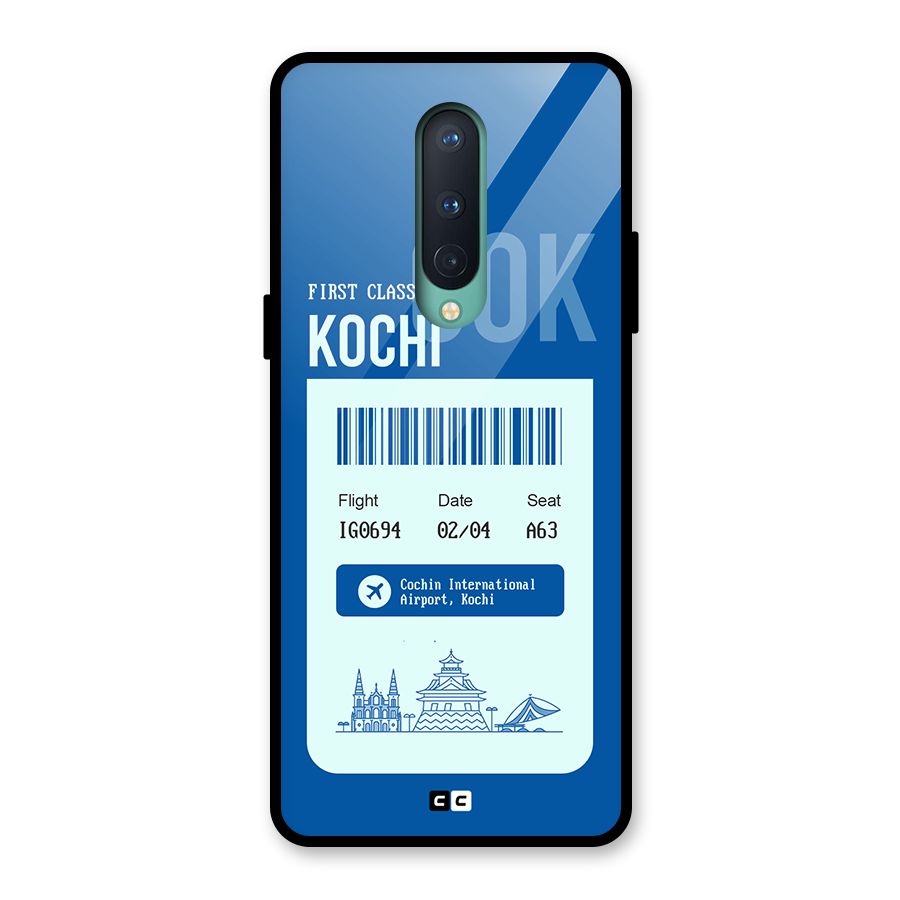 Kochi Boarding Pass Glass Back Case for OnePlus 8