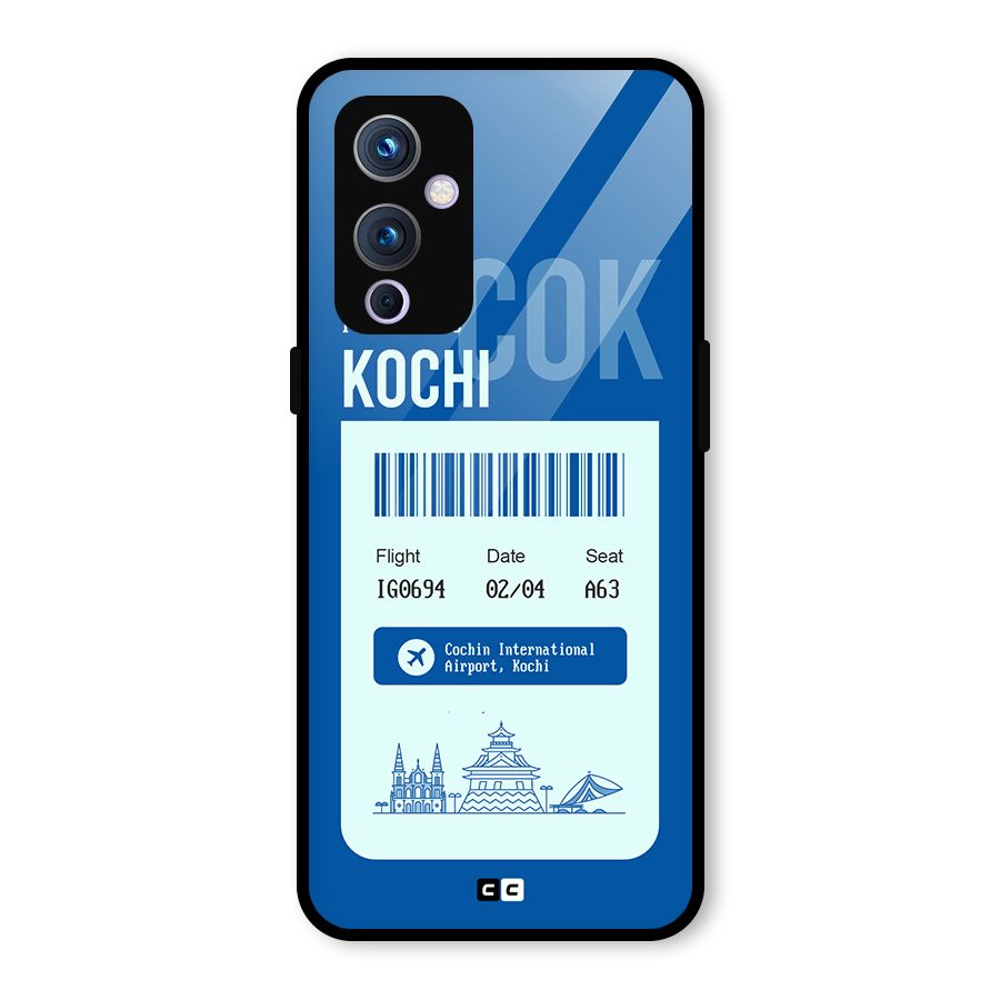 Kochi Boarding Pass Glass Back Case for OnePlus 9