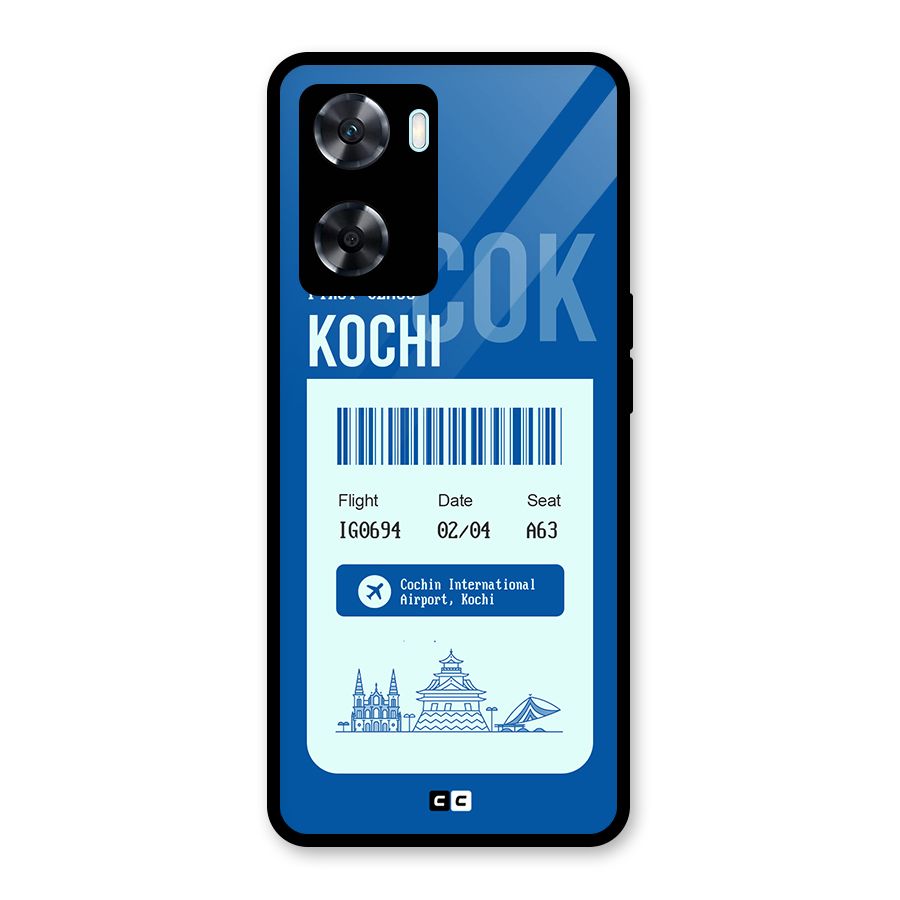 Kochi Boarding Pass Glass Back Case for Oppo A77