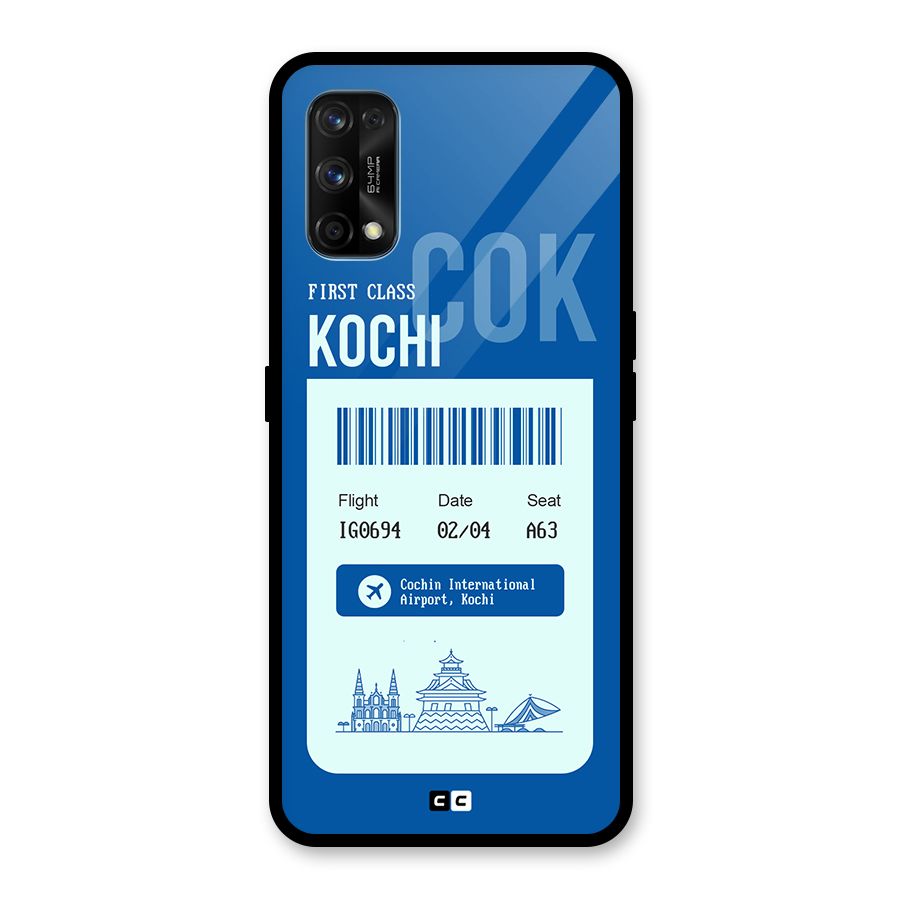 Kochi Boarding Pass Glass Back Case for Realme 7 Pro