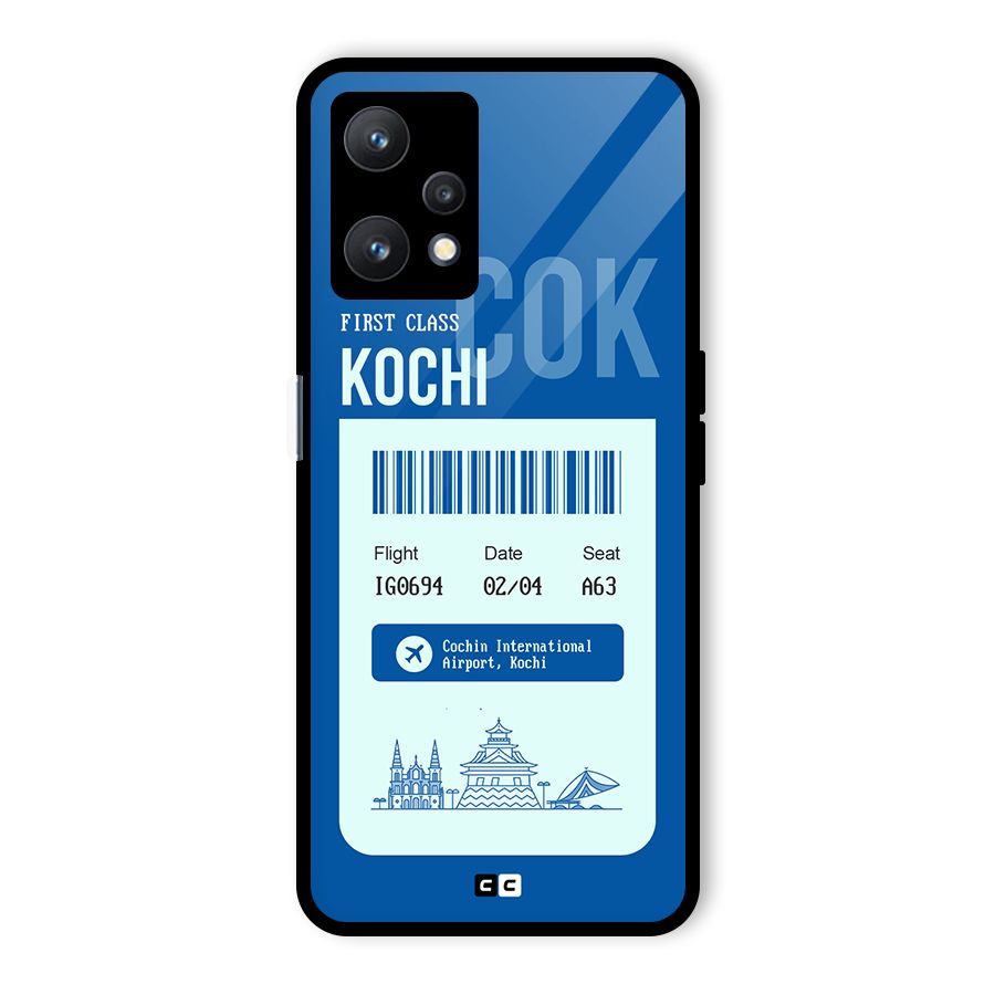 Kochi Boarding Pass Glass Back Case for Realme 9 Pro 5G