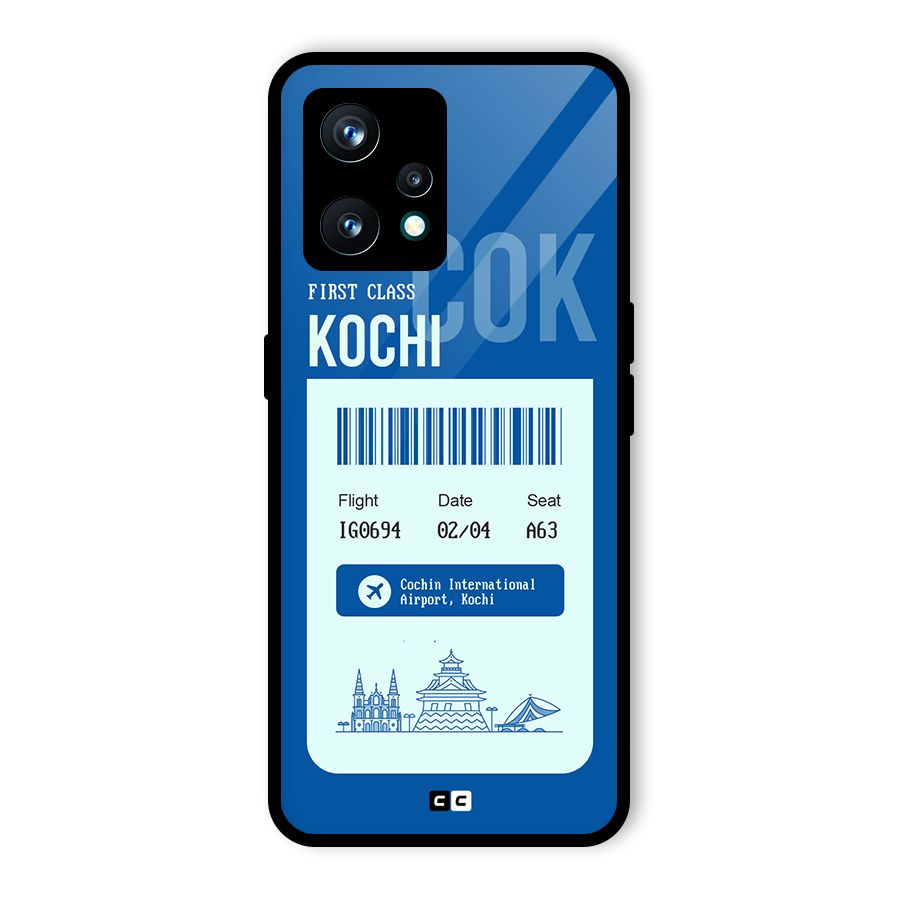 Kochi Boarding Pass Glass Back Case for Realme 9 Pro Plus 5G