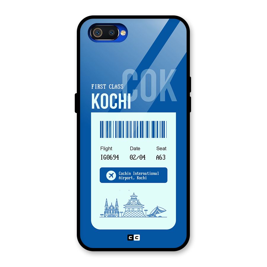 Kochi Boarding Pass Glass Back Case for Realme C2