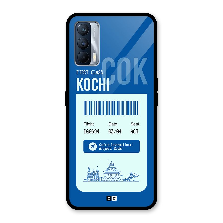 Kochi Boarding Pass Glass Back Case for Realme X7