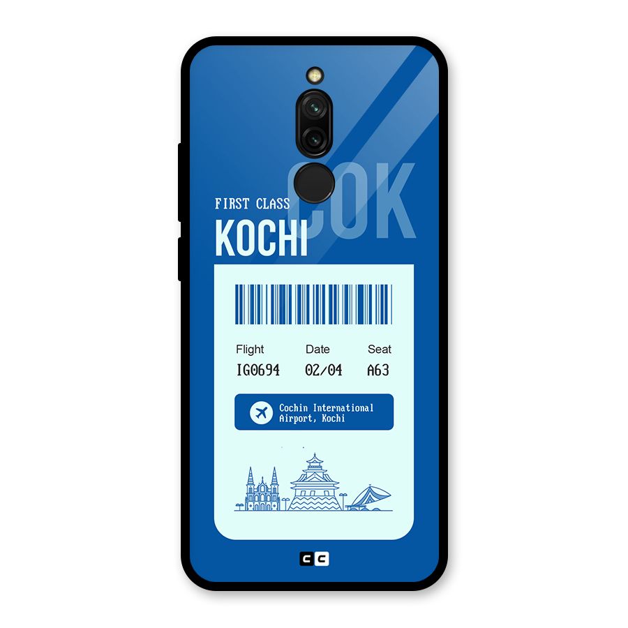 Kochi Boarding Pass Glass Back Case for Redmi 8