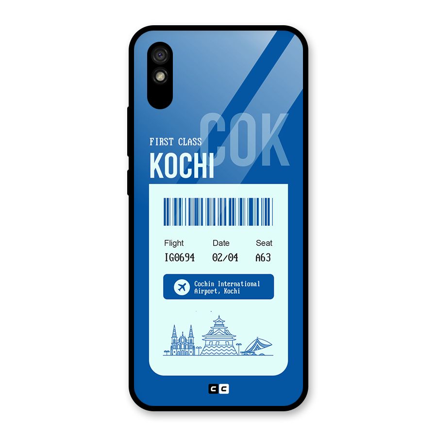 Kochi Boarding Pass Glass Back Case for Redmi 9i