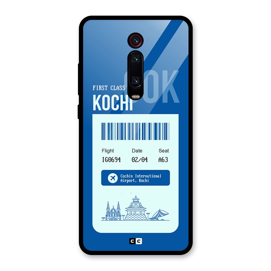Kochi Boarding Pass Glass Back Case for Redmi K20