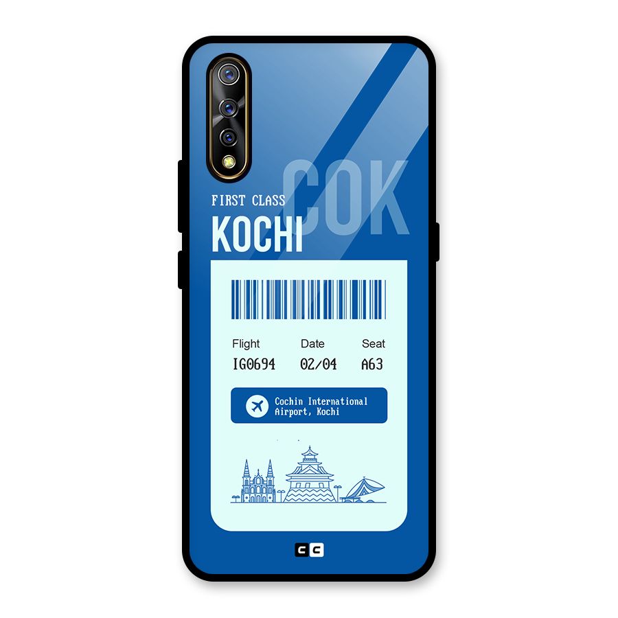 Kochi Boarding Pass Glass Back Case for Vivo S1