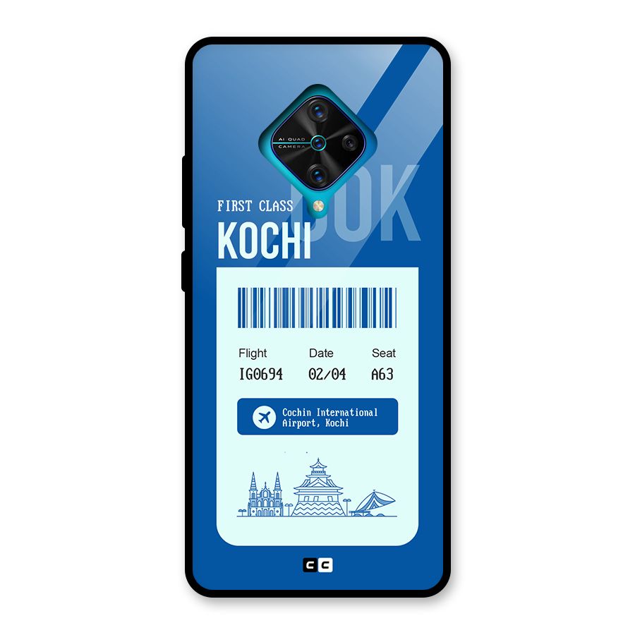 Kochi Boarding Pass Glass Back Case for Vivo S1 Pro