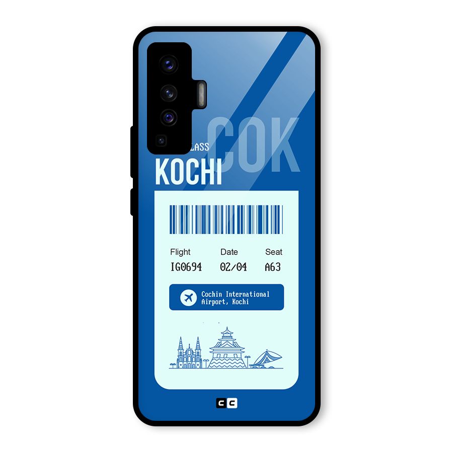 Kochi Boarding Pass Glass Back Case for Vivo X50