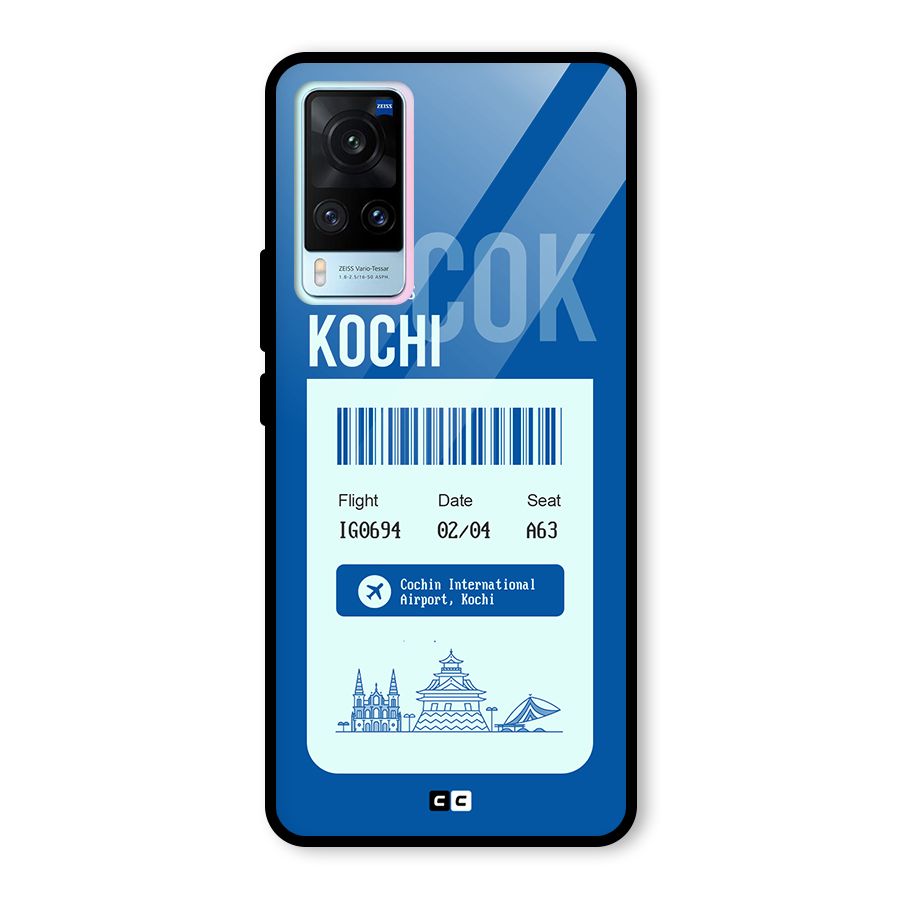 Kochi Boarding Pass Glass Back Case for Vivo X60