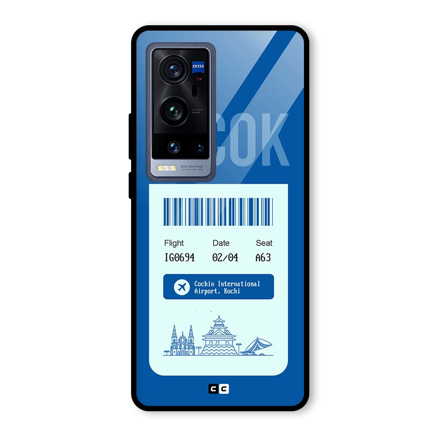 Kochi Boarding Pass Glass Back Case for Vivo X60 Pro Plus