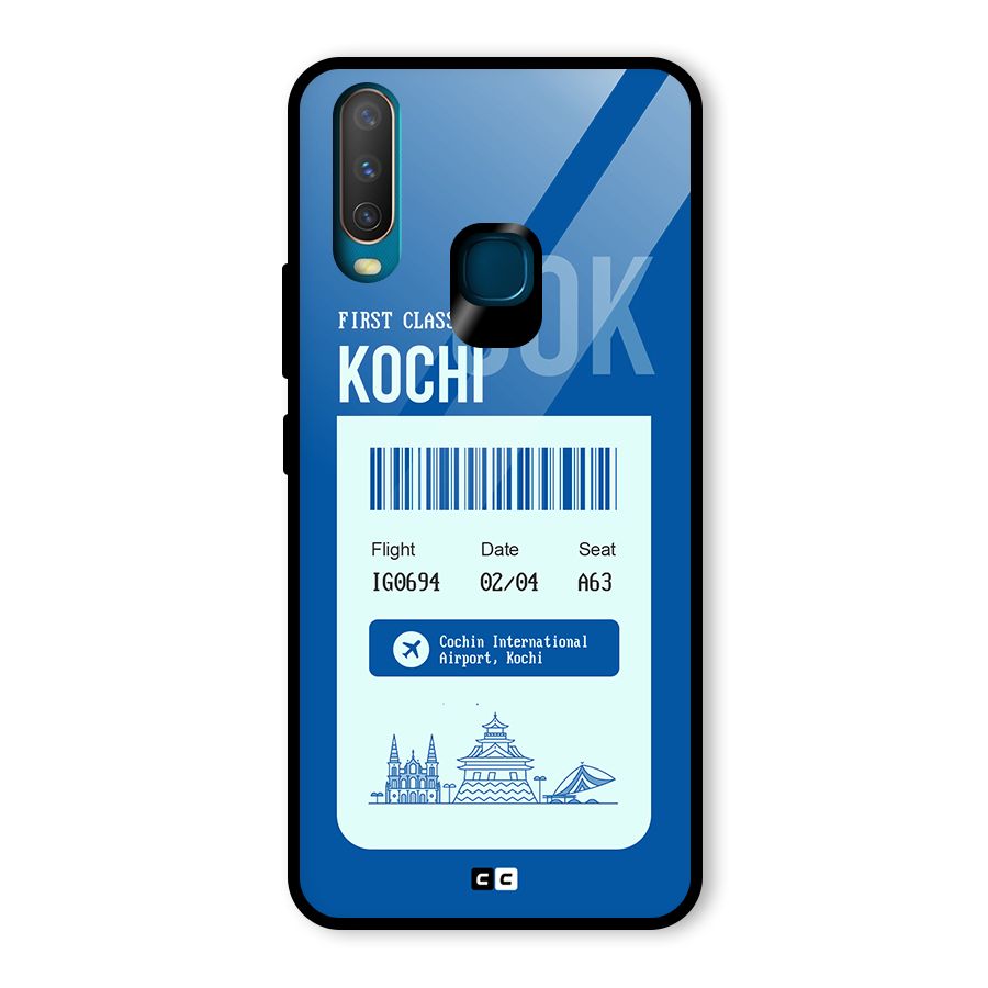 Kochi Boarding Pass Glass Back Case for Vivo Y12