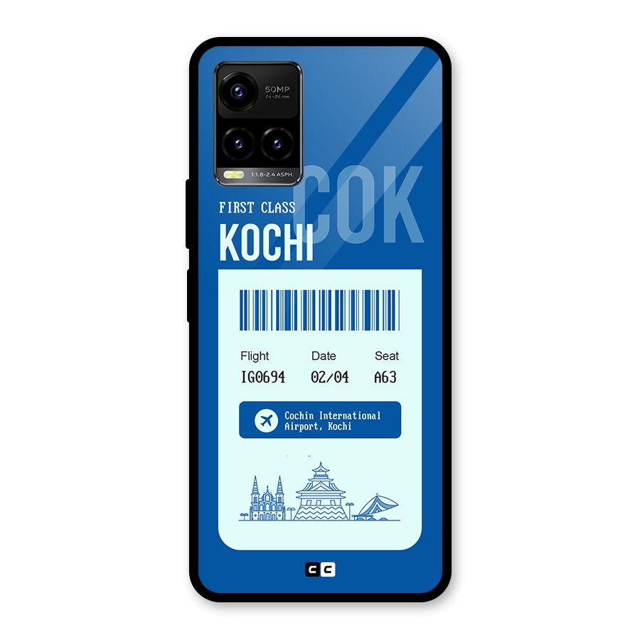 Kochi Boarding Pass Glass Back Case for Vivo Y21T