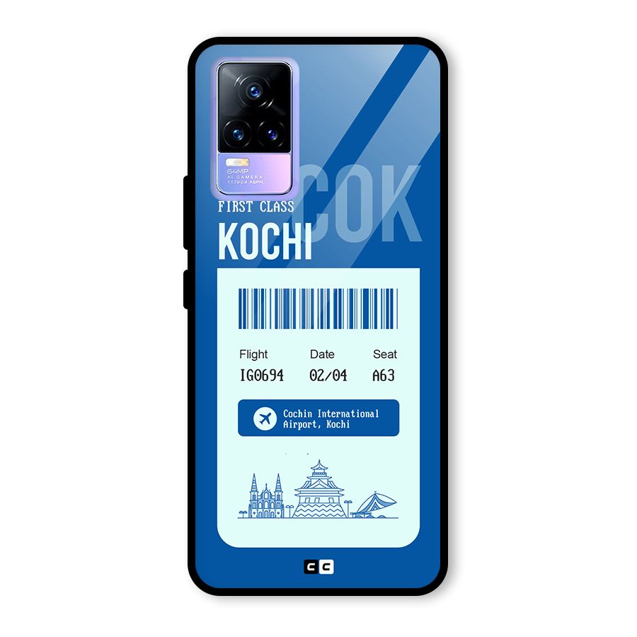 Kochi Boarding Pass Glass Back Case for Vivo Y73