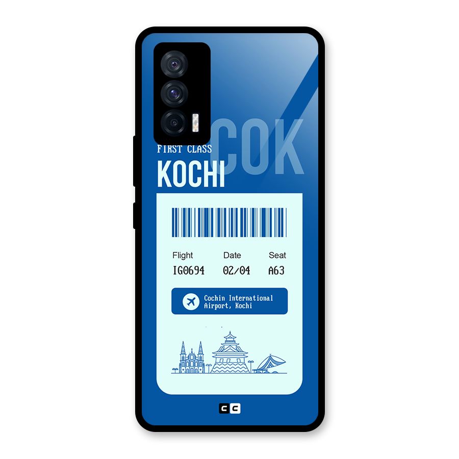 Kochi Boarding Pass Glass Back Case for Vivo iQOO 7 5G