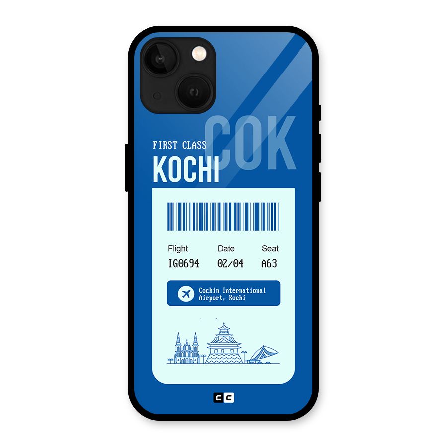 Kochi Boarding Pass Glass Back Case for iPhone 13
