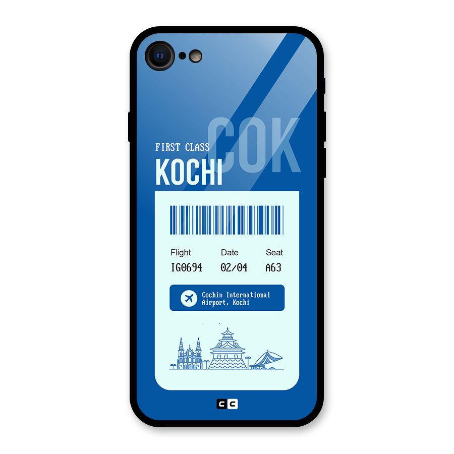 Kochi Boarding Pass Glass Back Case for iPhone 7