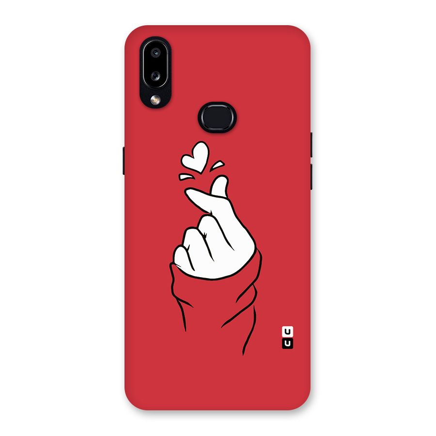 Korean Love Sign Back Case for Galaxy A10s