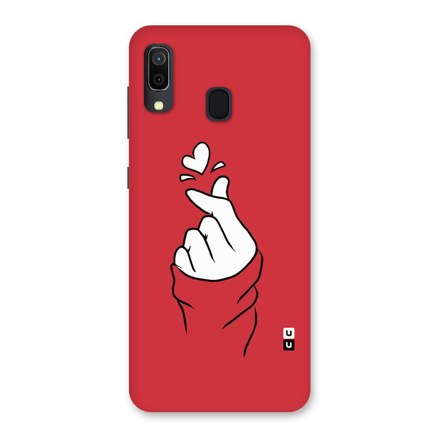 Korean Love Sign Back Case for Galaxy A20