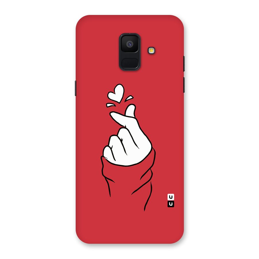 Korean Love Sign Back Case for Galaxy A6 (2018)